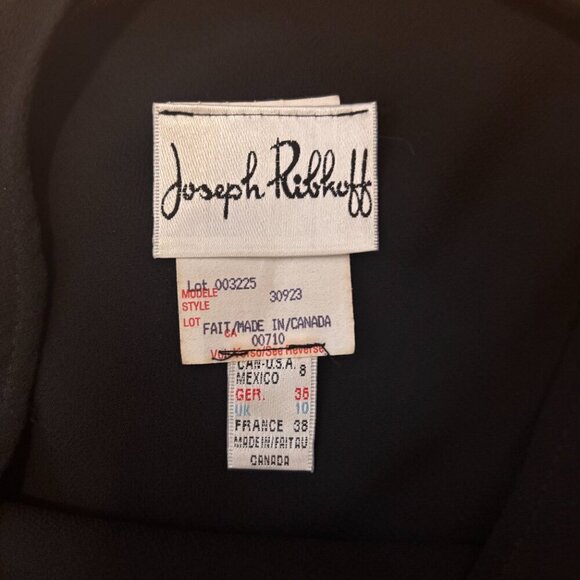 Vintage Joseph Ribkoff Womens Size 8 Black Sheer Layered Skirt 100% Polyester - Picture 4 of 5